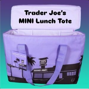 🪻SOLD OUT IN STORES! 💜PASTEL PURPLE💜Trader Joe’s MINI Insulated cooler tote bag